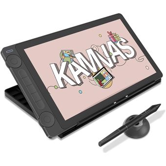 HUION Kamvas 13 Gen3 Tablette Graphique avec Écran, Tablette de Dessin en Verre Canvas de 13,3, 99% sRGB, Pentech 4.0, 16384 Pression du Stylet, Doubles Cadrans, Support Réglable, Noir - 1