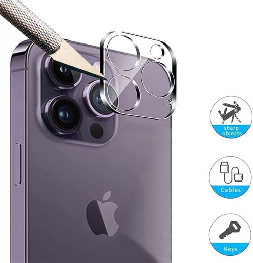 2 Films de protection pour la caméra de l'iPhone 14 Pro Max [Novago] -  Protection d'écran pour smartphone - Achat & prix