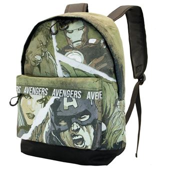 Sac à dos HS FAN - Marvel Avengers Shout - Vert Militaire - Taille Unique - 1