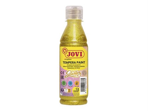 JOVI - Peinture - peinture à tempera à base d'eau - liguide - jaune à paillettes - 250 ml