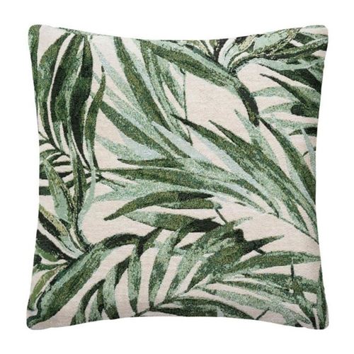 housse coussin jacquard tropic - 40x40 cm