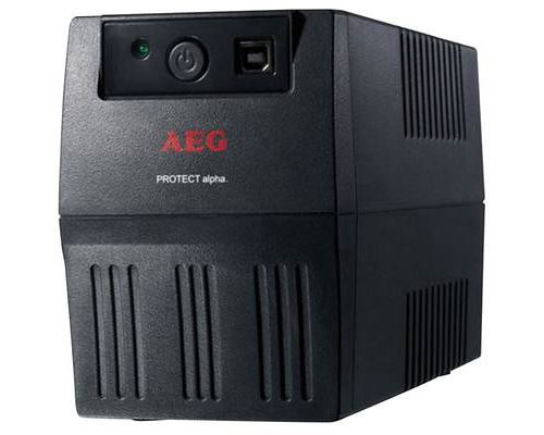 AEG PROTECT Alpha 600 - Onduleur - CA 230 V - 360 Watt - 600 VA - USB - connecteurs de sortie : 4