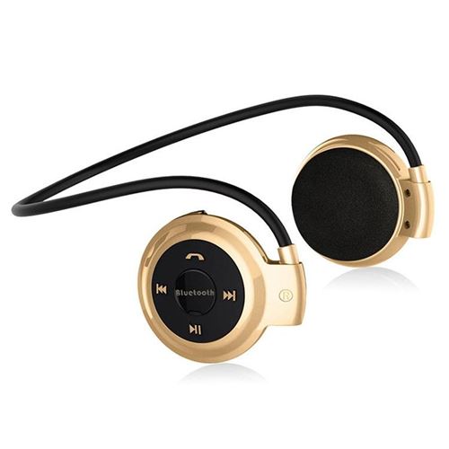 Non Communiqué Jaune Casque Bluetooth Écouteurs Sans Fil Fm Autonomie 10 Heures Batterie Lithium Or + Sd 16Go Yonis
