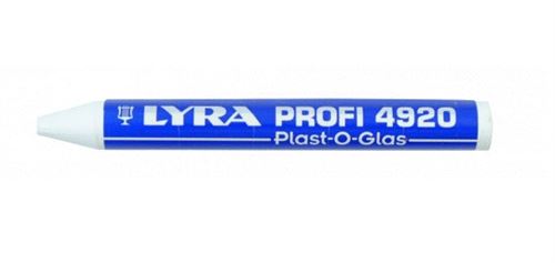 Boîte de 12 craies PLAST-O-GLAS blanc - LYRA - L4920001