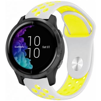Strap-it Bracelet sport - compatible pour Samsung Galaxy WatchVenu (gris/jaune) - 1
