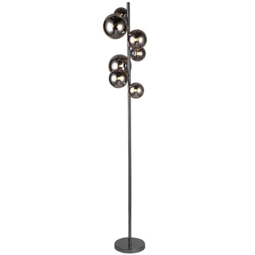 Wofi Lampadaire à LED Villa Noir et chrome