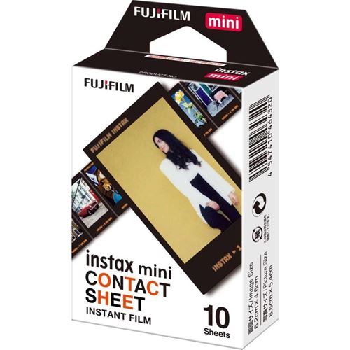 Fujifilm Noir Pack De 10 Photos Instax Mini Contact