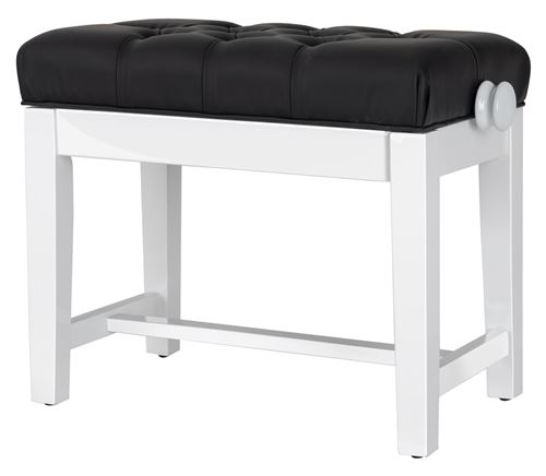 Classic Cantabile Banquette pour piano Modèle A blanc brillant