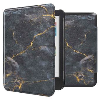 imoshion Design Slim Hard Case Sleepcover pour Kobo Clara Colour / BW - Black Marble - 1
