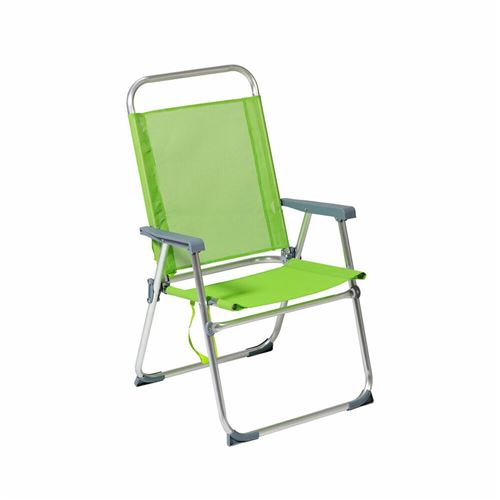Chaise de Plage Vert en Aluminium 52 x 56 x 92 cm