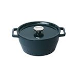 Cocotte ronde Pyrex Slow Cook 24 cm fonte émaillée Deep Blue