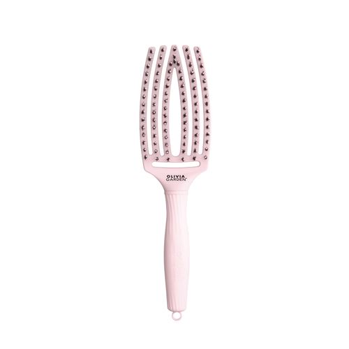 Olivia Garden Fingerbrush Boar & Nylon Medium Pastel Pink 1 pcs