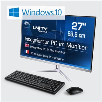 PC tout-en-un CSL Unity F27W-GLS / 256 Go / 16 Go RAM / Win 10 Famille - 1