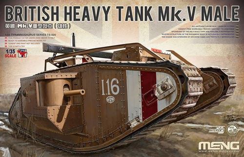 British Heavy Tank Mk. V Male - 1:35e - Meng-model