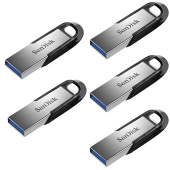 5PCS Clé USB Sandisk Ultra Flair 64Go 3.0 Gris 5PCS (paquet de 5) - Clé USB  - Achat & prix