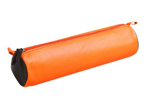 Clairefontaine CUIRISE - Trousse - cuir véritable - brun, orange