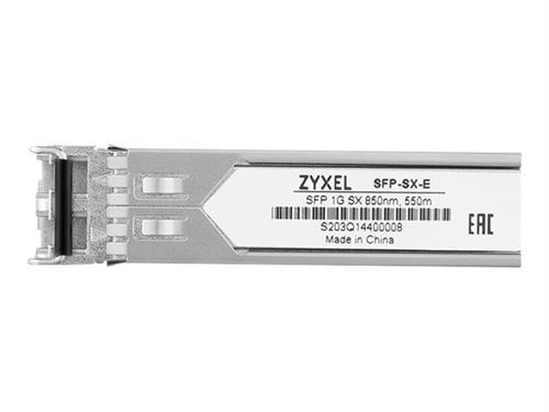 Zyxel SFP-SX-E - Module transmetteur SFP (mini-GBIC) - 1GbE - 1000Base-SX - LC multi-mode - jusqu'à 550 m - 850 nm (pack de 10)