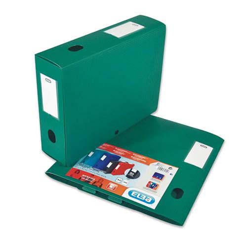 Boîte De Classement Plastique Dos 8 Cm Verte