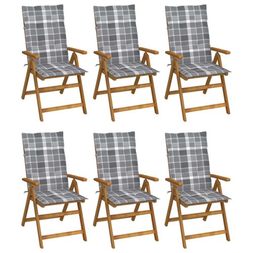 VIDAXL - Chaises pliables de jardin - Lot de 6 - Bois d'acacia - Image 2
