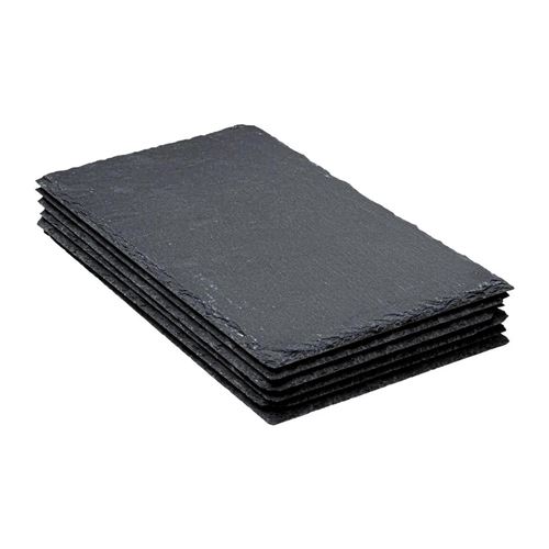 Non Communiqué Gris Secret De Gourmet - Lot De 6 Assiettes Plates "Ardoise Ii" 30Cm