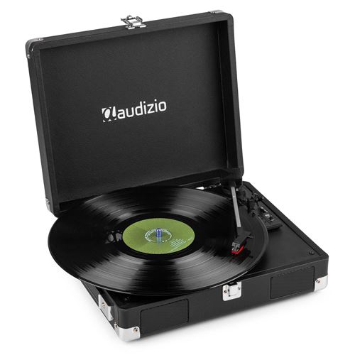 Audizio Rp111Bk Platine Vinyle Valise Avec Haut-Parleurs Intégrés - Noire