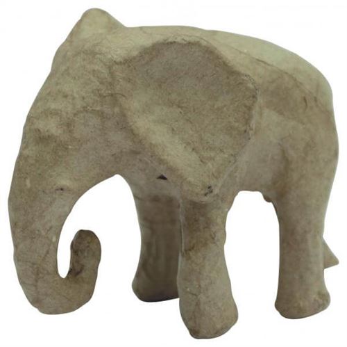 Elephant d'afrique en papier mâché 8cm