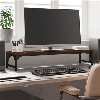 vidaXL Support de Moniteur, Réhausseur d’Écran avec Pieds Réglables, Support d'Ordinateur avec Rangement Bureau Intérieur, 834009 - 1