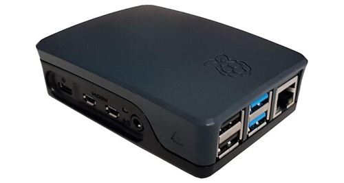 Boîtier pour ordinateur monocarte raspberry pi® rb-casep4+06b noir 1 pc(s)
