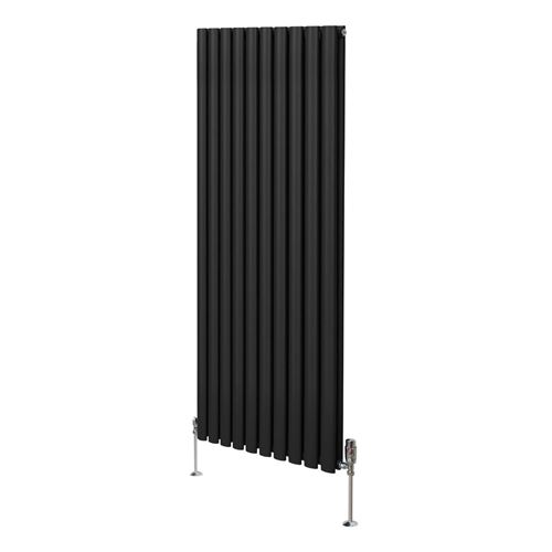 Monstershop Oval Column Radiator & Valves - 1600mm x 600mm – Black