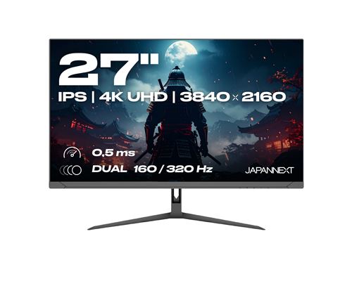 Non Communiqué Noir Japannext Écran Pc Gaming 27 Ips Dual Mode Fhd/320Hz - 4K Uhd/160Hz 0.5Ms Amd Freesync Jn-Ips27g1632uf