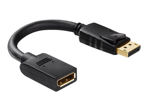 Purelink PureInstall PI175 - Rallonge de câble DisplayPort - DisplayPort (F) pour DisplayPort (M) - 10 cm - support 4K - noir