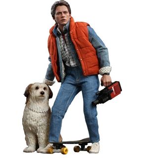 Figurine Hot Toys MMS573 - Back To The Future - Marty Mcfly & Einstein ...
