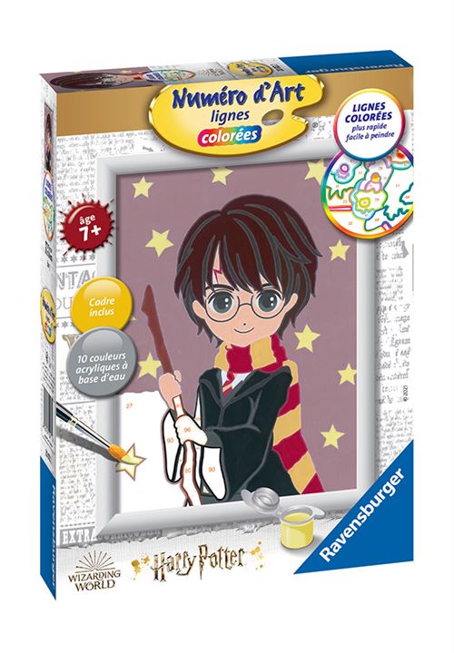 Numero d art lignes colorees Harry Potter, petit modele