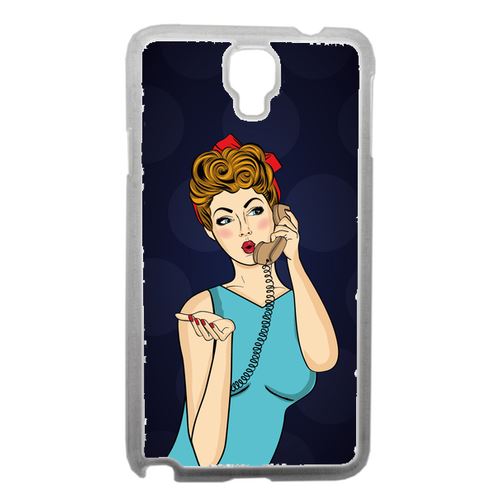 Coque Pin Up Fond Noir Compatible Samsung Note 3 Neo Transparent