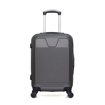 wave paris - valise cabine selenga 55 cm 4 roues - gris fonce - 1