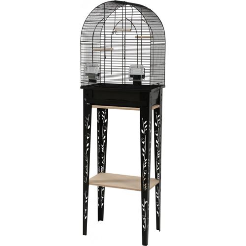 Comparer les prix de Cage et meuble CHIC PATIO. taille S. 38 x 24.5 x hauteur 123 cm. couleur Noir. - zolux - ZO-104183NOI
