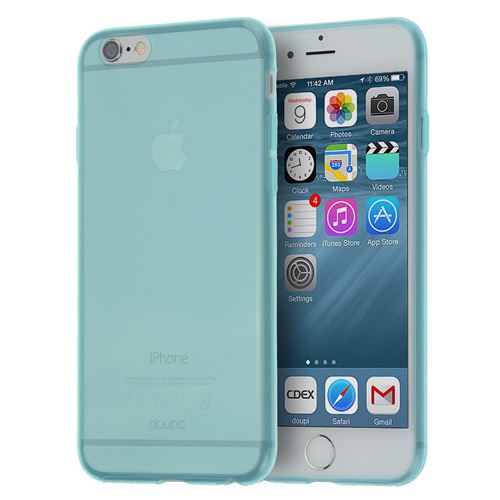 doupi UltraSlim AllClear Case (bleu) iPhone 6 6S (4,7 pouces) ultra mince et ultra léger Bumper Cover Housse de Protection, bleu
