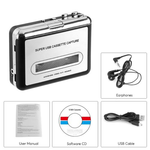 Lecteur de cassette USB Walkman Cassette Musique Audio vers MP3
