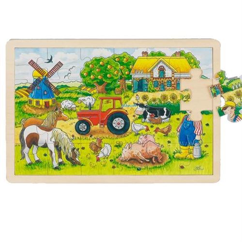Puzzle En Bois 24 Pcs La Ferme Des Meniers
