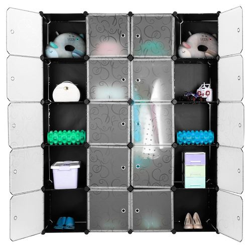 Multifonction Armoire de Chambre - Étagère de Rangement - Meuble DIY avec Grande Capacité de 20 Cubes
