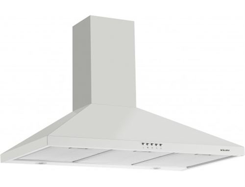 Glem GHP945WH - Hotte - hotte décorative - largeur : 90 cm - profondeur : 50 cm - evacuation & recyclage - blanc