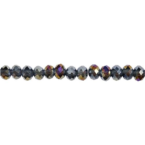 Creotime perles à facettes bleu foncé 6 mm 100 pièces