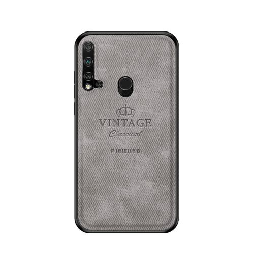 Coque en TPU + PU gris pour votre Huawei Nova 5i/P20 lite (2019)