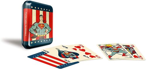 Cartamundi cartes à jouer en étain DC ComicsSuperman 56-pièces
