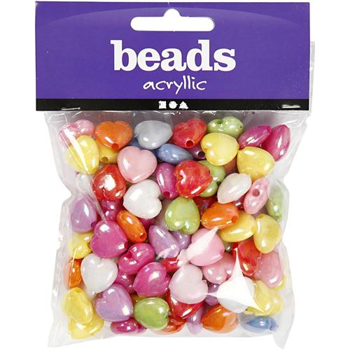 Creotime perles 46 pièces acrylique multicolore