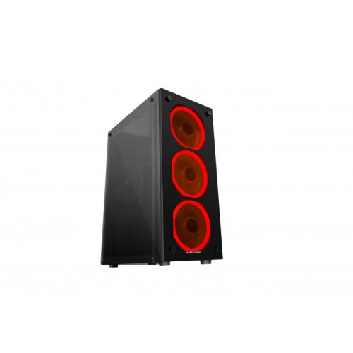mars boitier moyen tour atx mars gaming mcg red avec panneaux vitrés (noir) noir