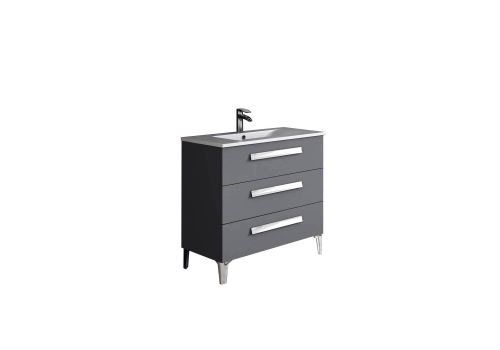 Meuble de salle de bain LINARES 80 cm Gris Anthracite