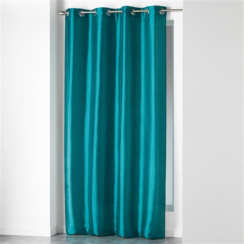 Rideau a oeillets 140 x 240 cm shantung uni shana Bleu