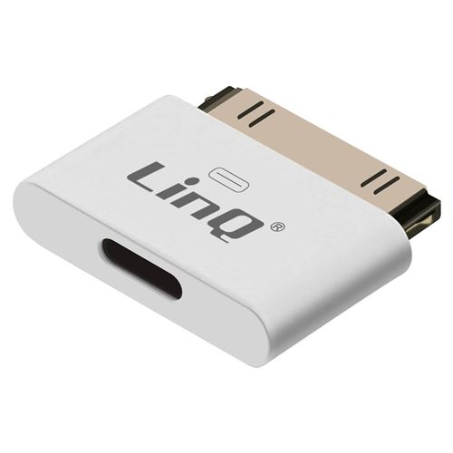 Adaptateur 30 Broches vers Lightning Charge Synchronisation IP-7749 LinQ Blanc