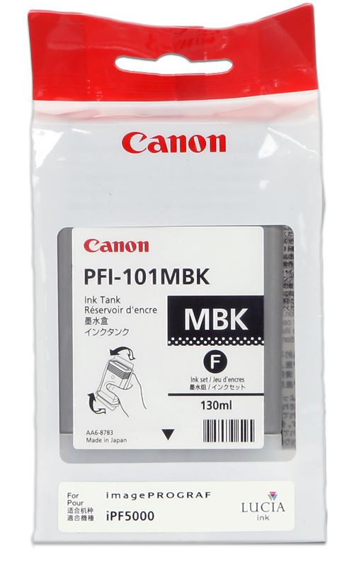 Canon LUCIA PFI-101 MBK - dof zwart - origineel - inkttank